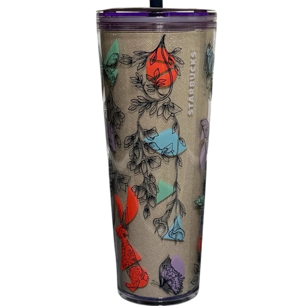 NWT Starbucks Spring 2024 Easter Bunny Topper Cold Cup Tumbler 24 Oz Venti